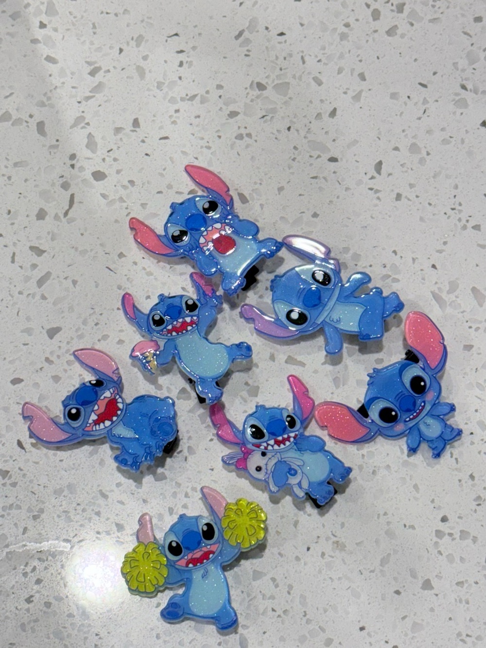 Disney Stitch Hair Clips Bundle